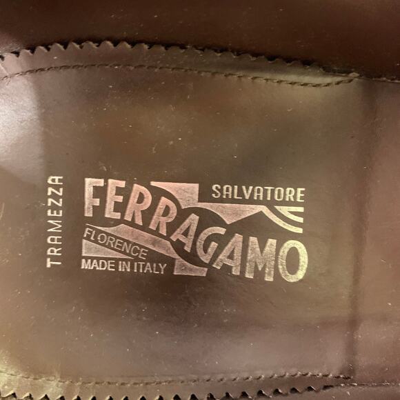 SALVATORE FERRAGAMO Size 12 Black Silver Woven Leather Penny Loafers main image 5